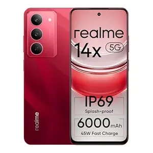 realme 14x 5G Smartphone 8+128GB, 6.67-inch Screen, 120Hz Display, 6000mAh Battery, 80MP, MediaTek Dimensity 6300, ArmorShell Protection, IP69