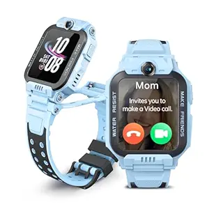 imoo Kids Watch Phone Z7 [4G Cellular + GPS + Health], 4G Smartwatch, HD Video & Voice Call, GPS Enabled with 14 Days Historical Track, Kids Emotion Detector, HeartRate, Body Temp., SPO2 (Blue)