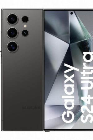 Samsung Galaxy S24 Ultra 5G AI Smartphone with Galaxy AI (Titanium Black, 12GB, 256GB Storage), Snapdragon 8 Gen 3, 200 MP Camera with ProVisual Engine and 5000mAh Battery