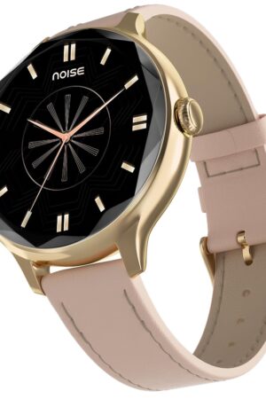 Noise Diva Smartwatch with Diamond Cut dial, Glossy Metallic Finish, AMOLED Display, Mesh Metal and Leather Strap Options, 100+ Watch Faces, Female Cycle Tracker Smart Watch for Women (Rose Pink) Visit the Noise Store