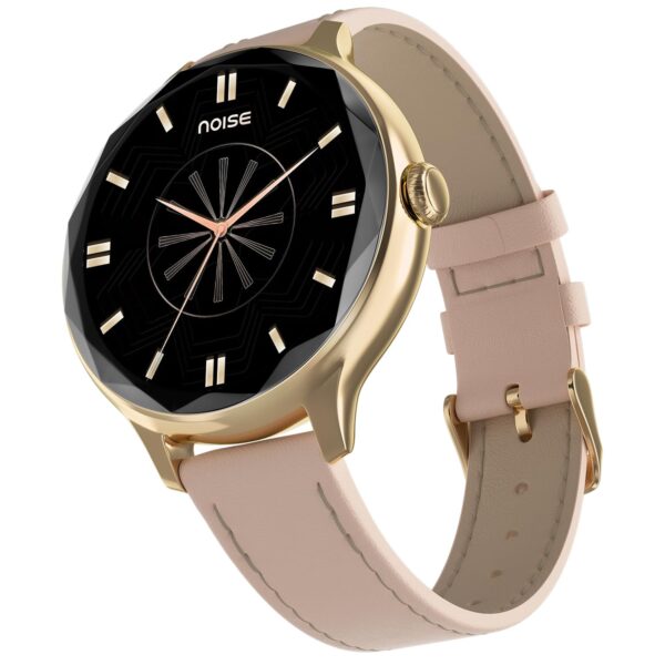 Noise Diva Smartwatch with Diamond Cut dial, Glossy Metallic Finish, AMOLED Display, Mesh Metal and Leather Strap Options, 100+ Watch Faces, Female Cycle Tracker Smart Watch for Women (Rose Pink) Visit the Noise Store