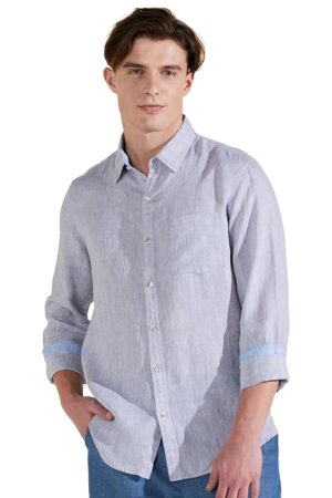 Symbol Premium Men's Pure Linen Solid Casual Shirt (Regular Fit)